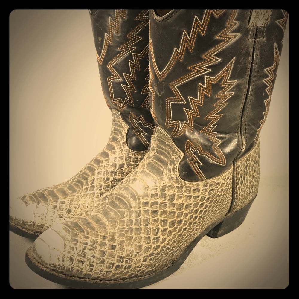 Kids 4.5D Western snake Skin Boots by Durango
