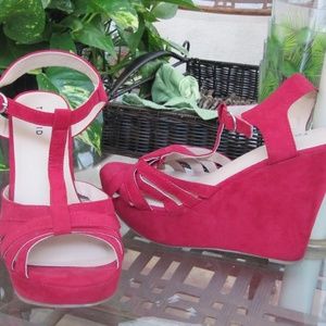 red wedge heels torrid