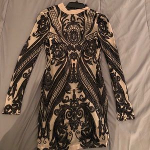 Gold and black dress