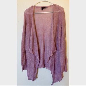 Eileen Fisher Mauve Waterfall Cardigan Sweater