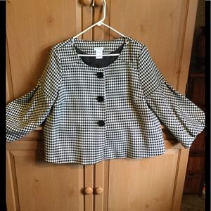 Worthington Stretch Houndstooth Swing Jacket