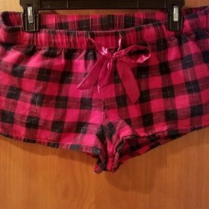 Cute flannel pajama shorts