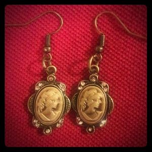 Cameo victorian style earrings