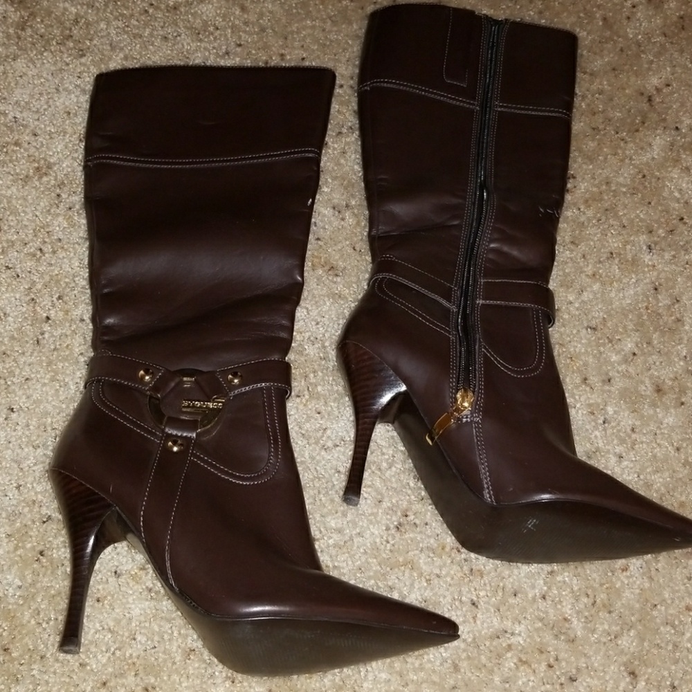 G by Guess Brown High Heel Boots