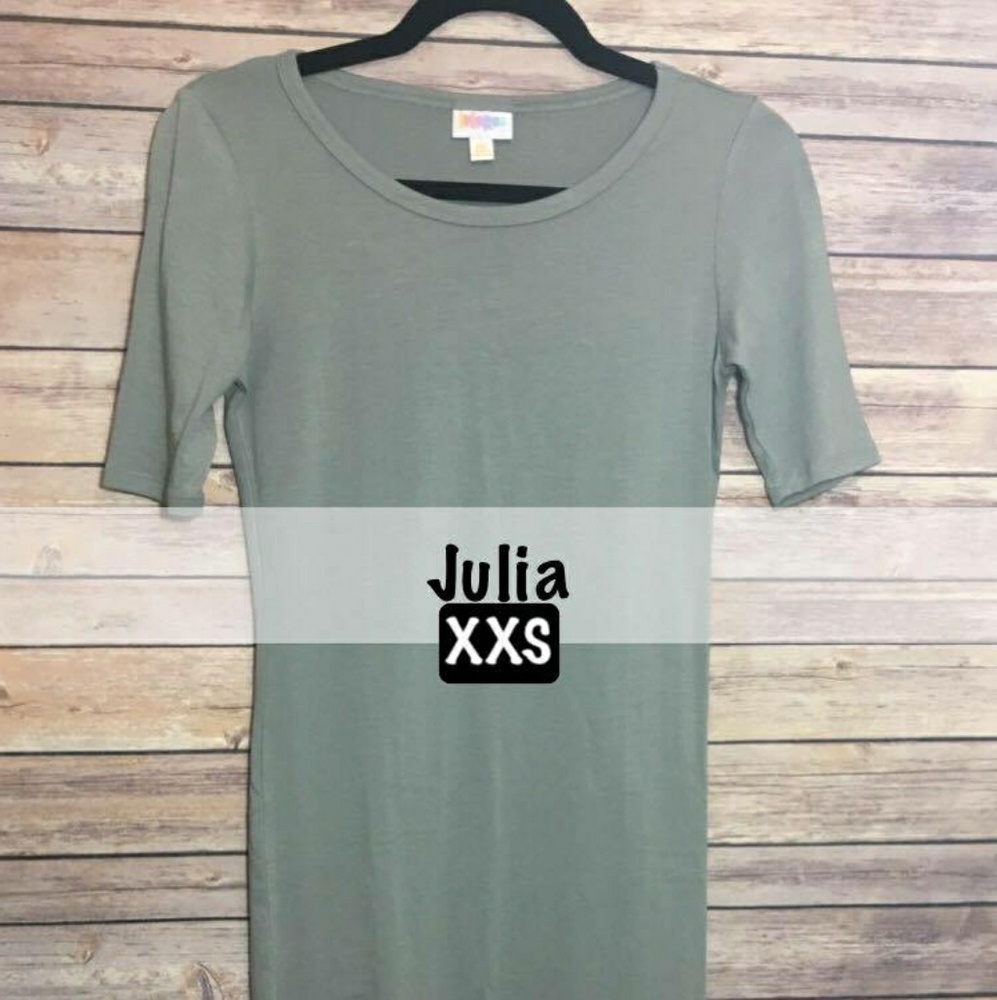 XXS Solid Gray Lularoe Julia Dress