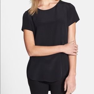 Nordstrom Collection ‘Serene’ Silk Scoop Neck Tee