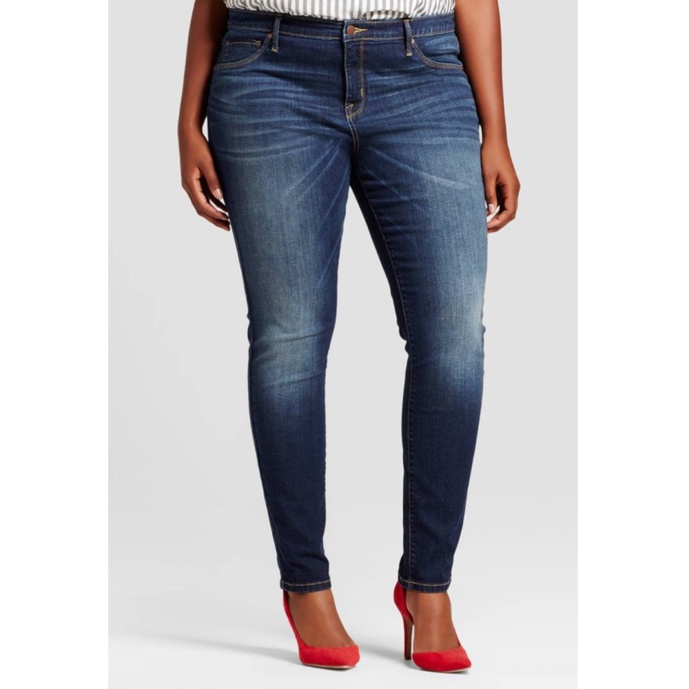 {AVA & VIV} Dark Wash Jeggings Plus Size 22