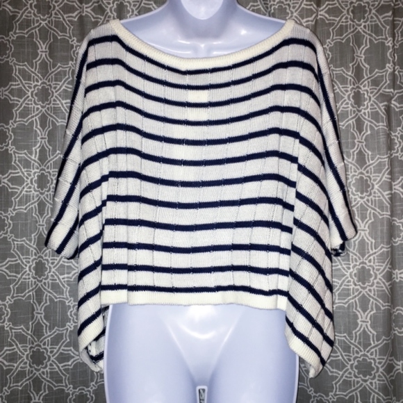[lf] millau crop boxy s/s striped sweater - Picture 6 of 7