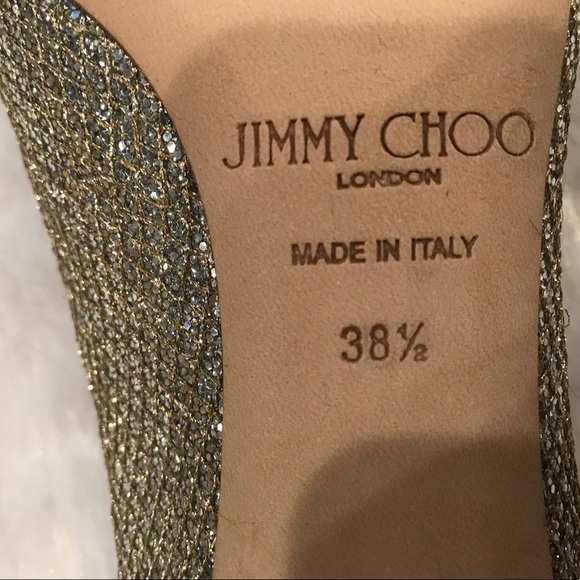 SOLD! Jimmy Choo Champagne Peep Toe Pumps - Picture 7 of 8