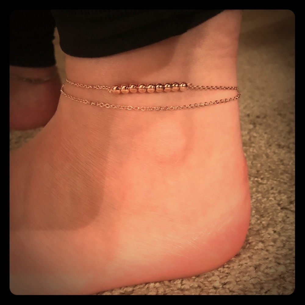 Rose gold anklet