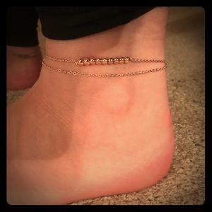 Rose gold anklet