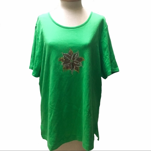 Snowflake Designed T-Shirt by Quacker Factory - Picture 3 of 8