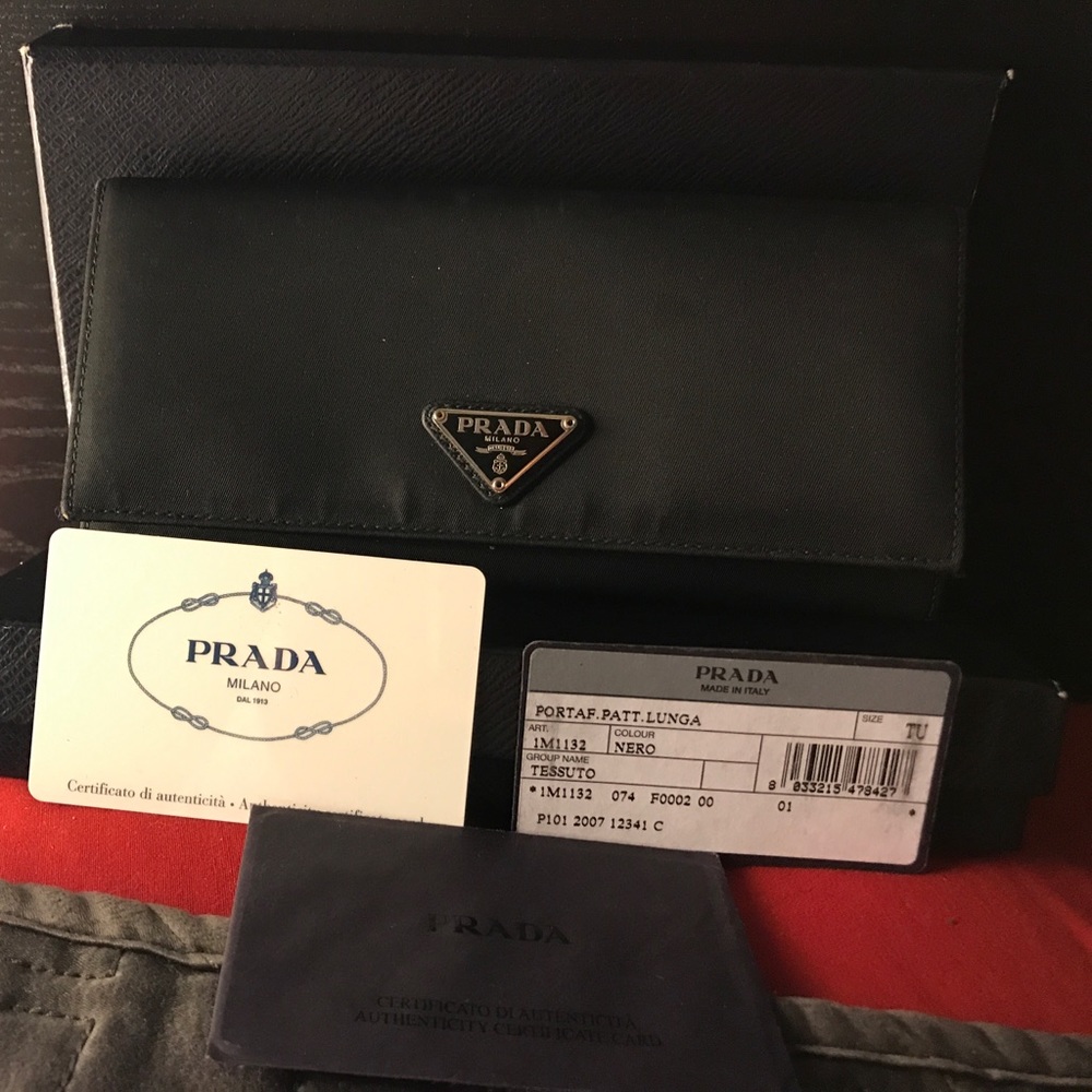 SOLD! AUTHENTIC Prada Black Nylon Wallet