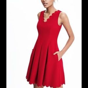 Banana Republic Scallop Edge, Double V Dress