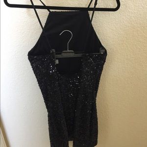 Black sequence dress, perfect for holidays!