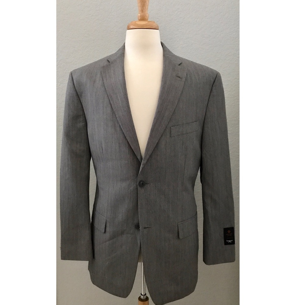NWT Haggar 42L Gray Blazer