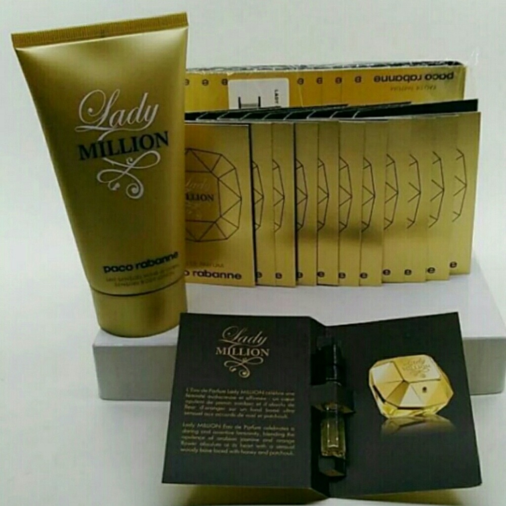 LADY MILLION PACO RABANNE SAMPLES & BODY LOTION