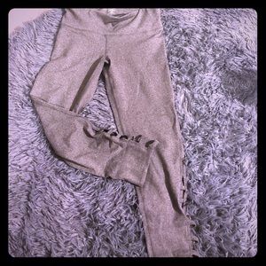 Gray Cropped Workout Leggings