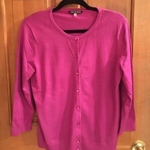 Fun fuchsia colored cardigan!