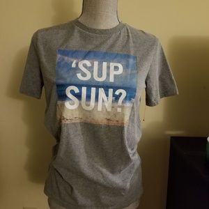 Men Light Gray Tee Shirt T-Shirt Sup Sun