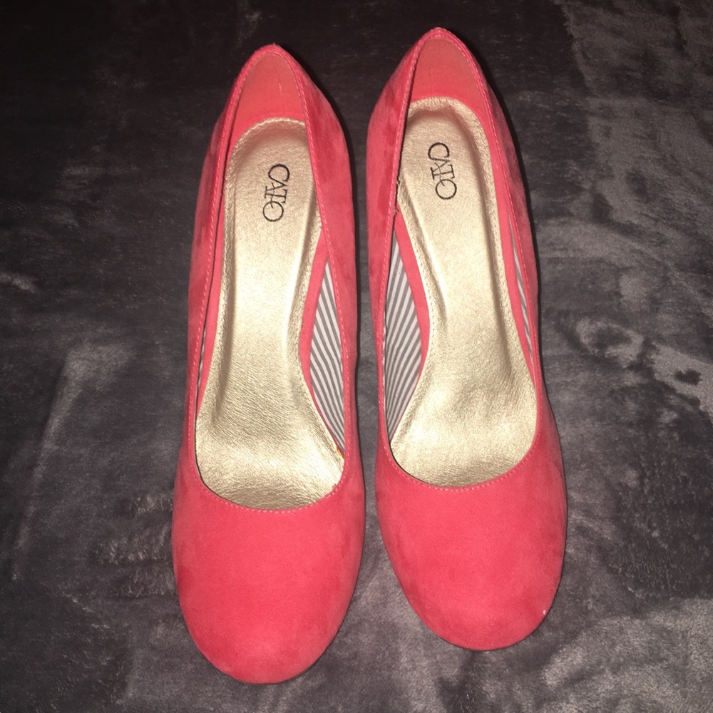 Coral Suede Cato Wedges