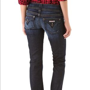 Hudson boot- cut jeans.