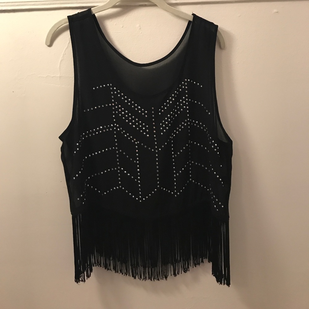 Cute sheer top with friends detail