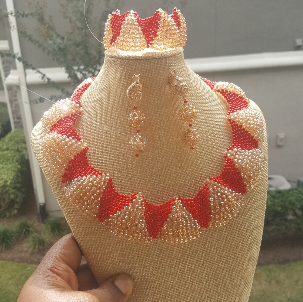 Hand made beaded costume Jewelry