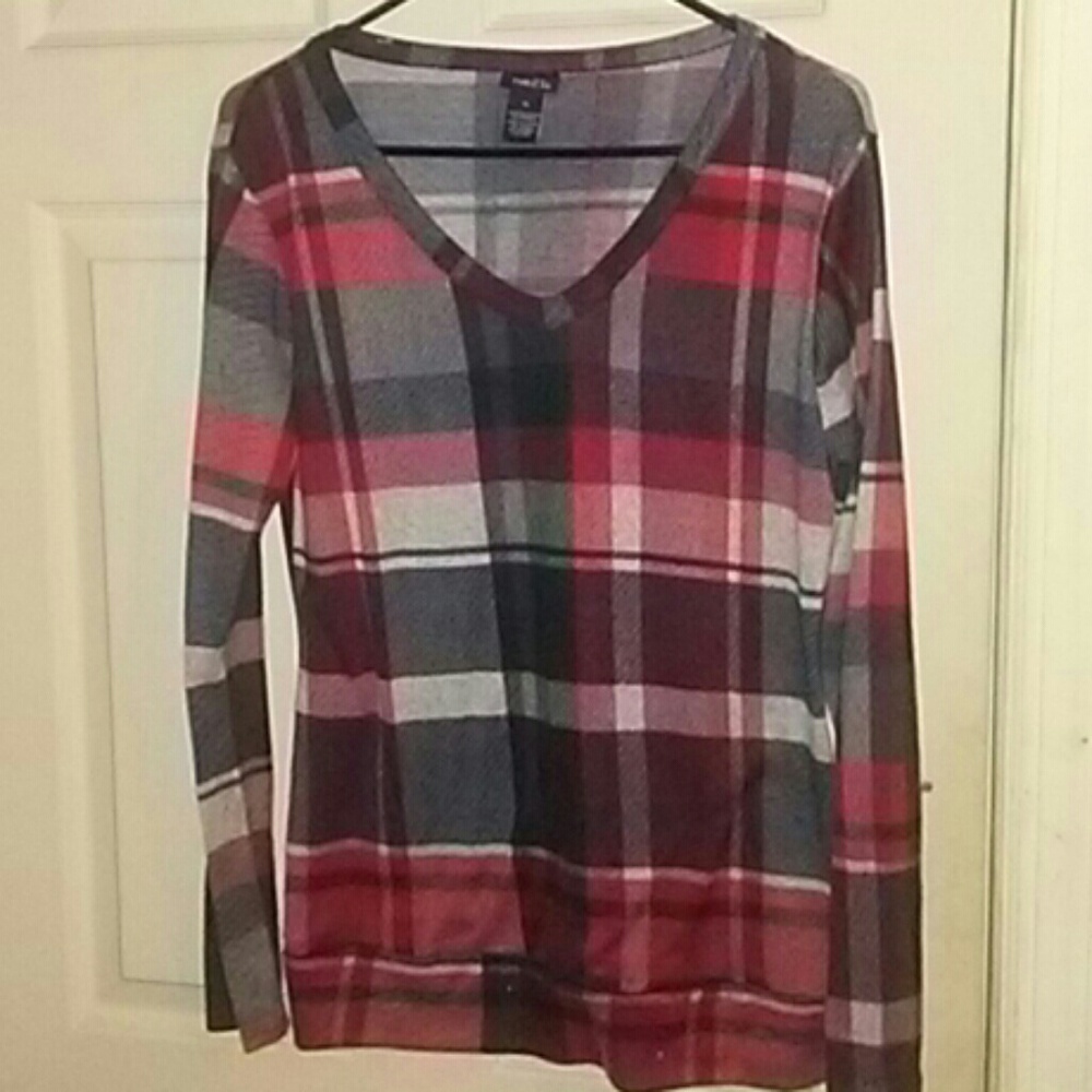 Rue 21 Long Sleeve Gothic Plaid Shirt