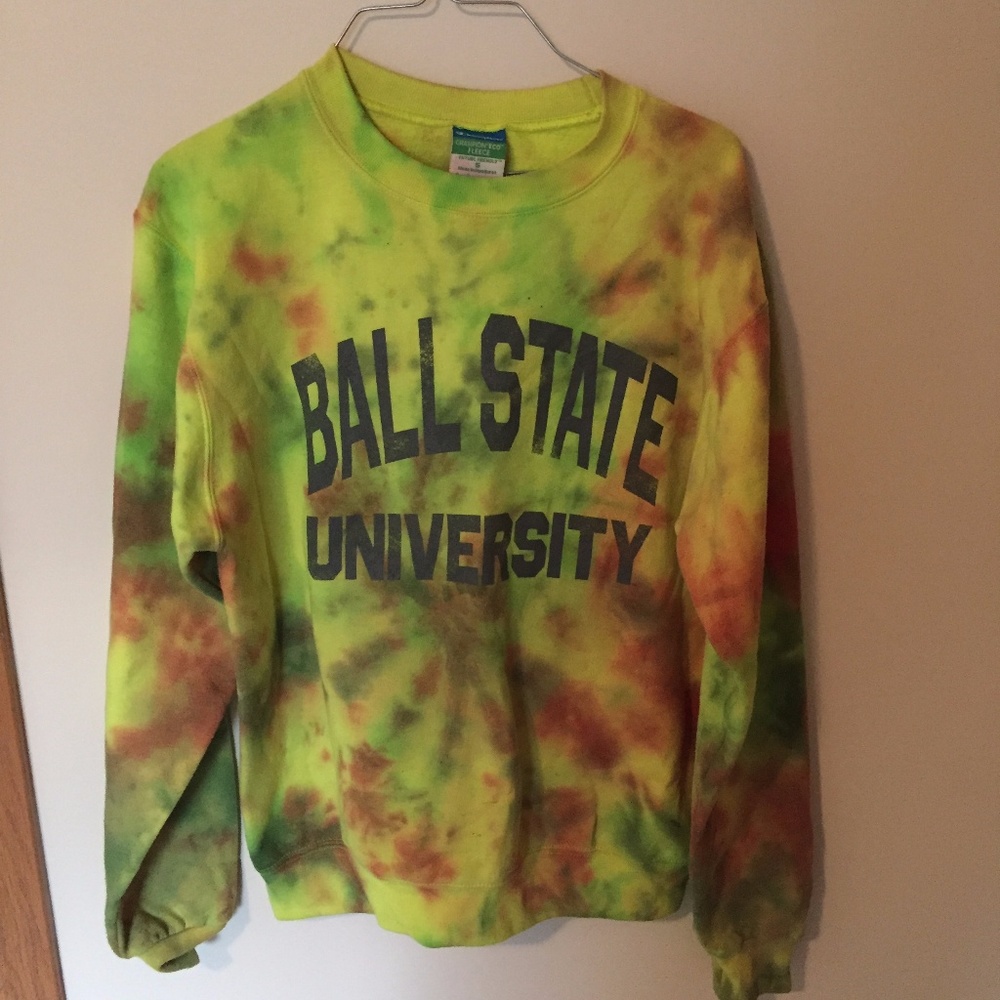 Champion Tie-Dye Ball State Crewneck