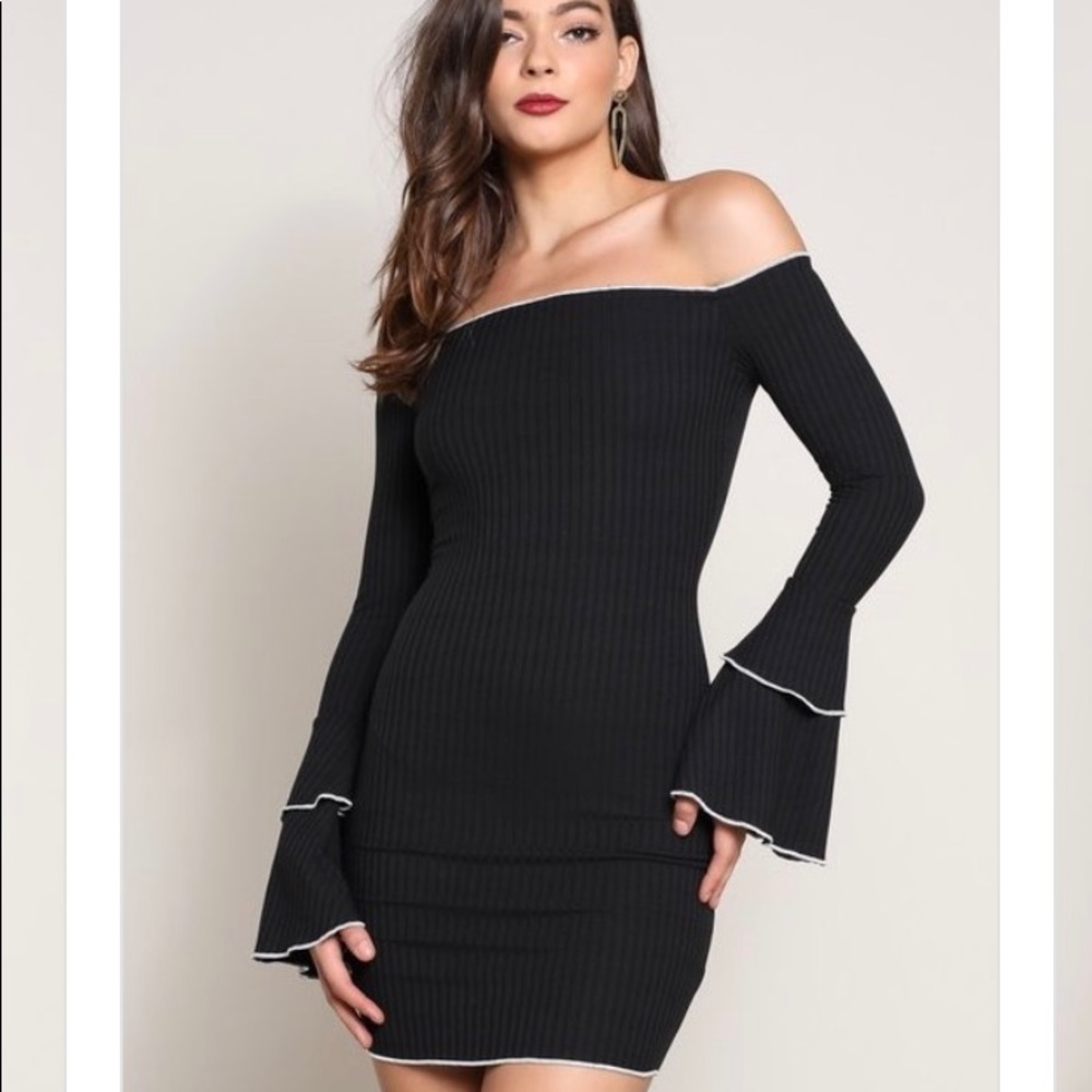 Bells Sleeve Mini Dress