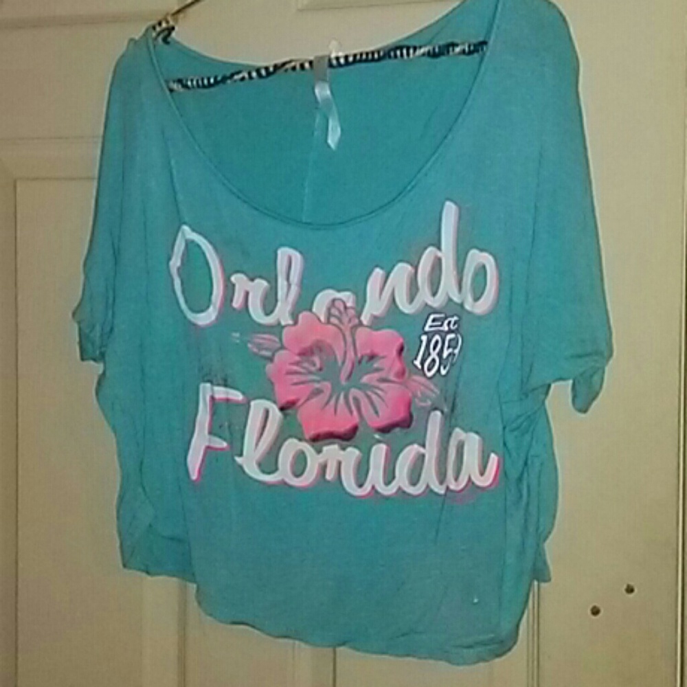Orlando Florida Blue Crop Top