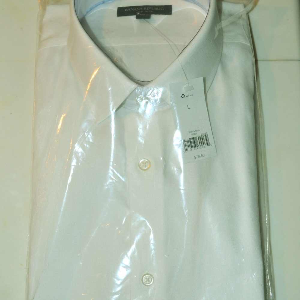 Banana Republic NWT Grant Slim-Fit Stretch Solid Shirt - Picture 1 of 6