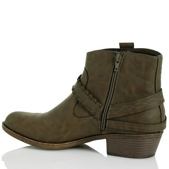 New! XOXO Western Ankle Booties Boots New With Box - Picture 2 of 4