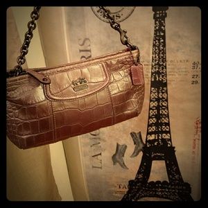 Coach Madison Embossed Croc Large Wristlet