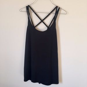 Black Criss Cross Tank Top