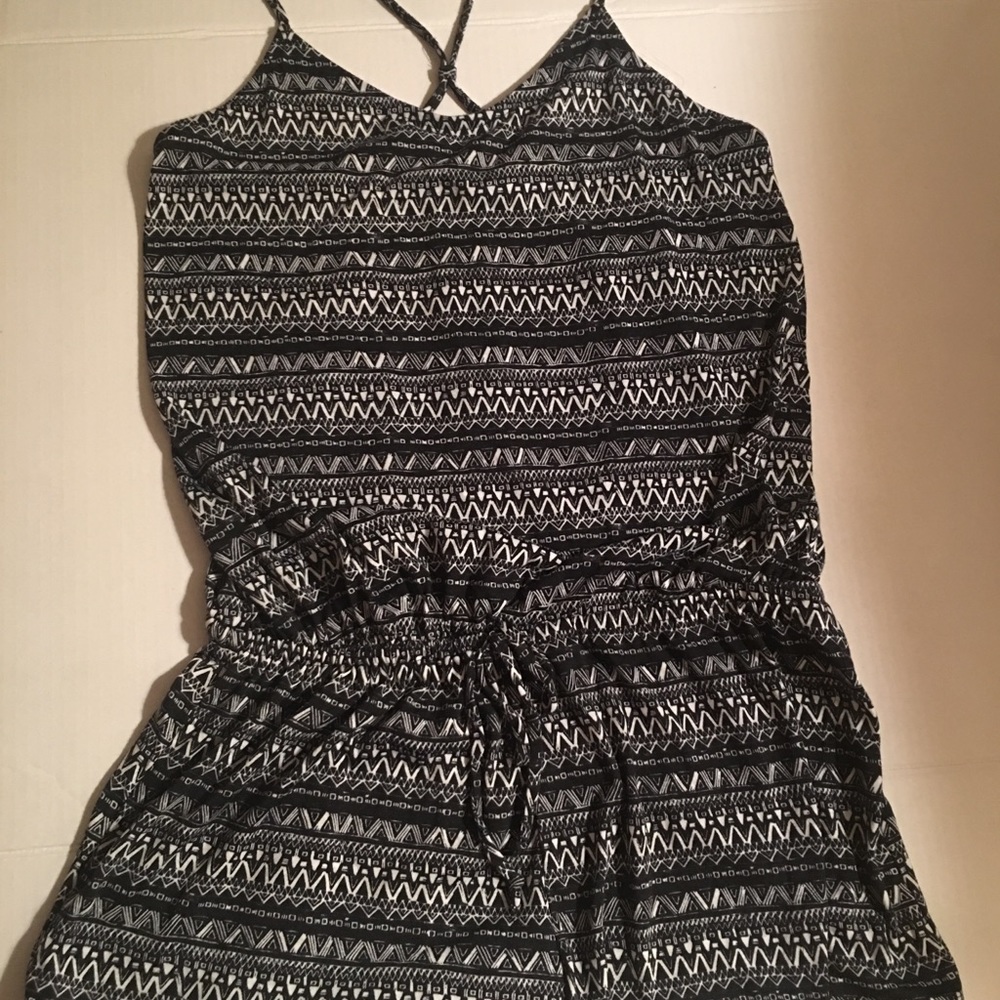 Black, white and gray romper