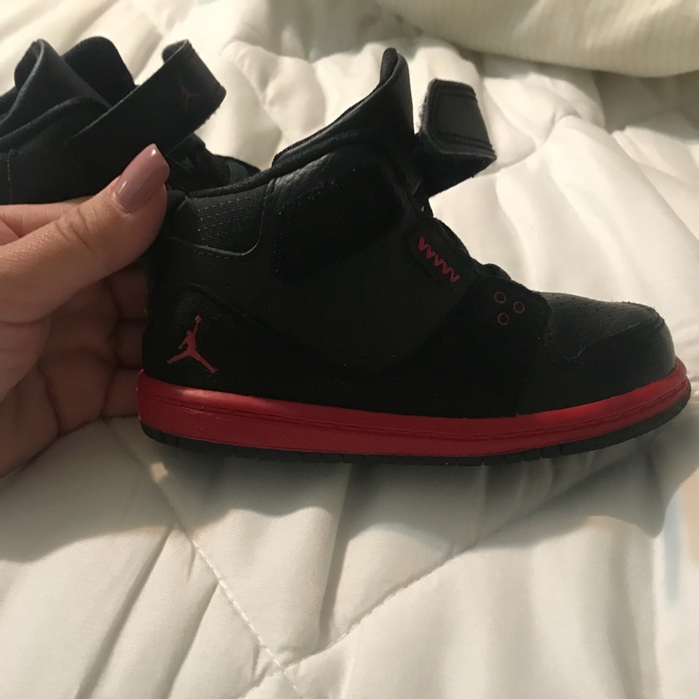 Jordan’s toddler size 8 black and red 23 on back