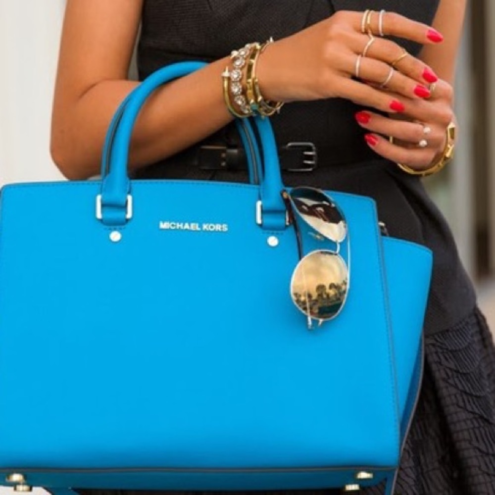 Michael Kors Selma Saffiano Leather Purse