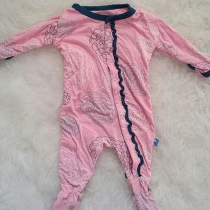 Kickee pants 0-3 month footed onsie