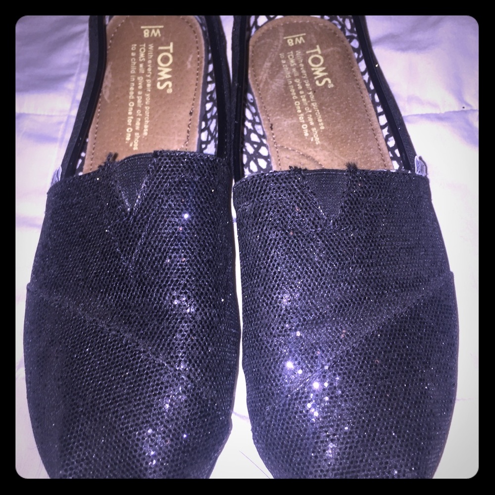 Black sparkling TOMS