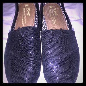 Black sparkling TOMS