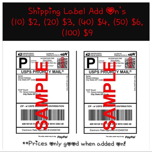 (25) 10x13” Red Hearts Poly Mailers - Picture 5 of 5