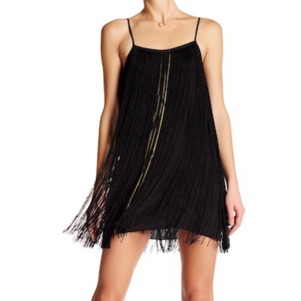 Rachel Zoe Edie Fringe Silk Dress NWT
