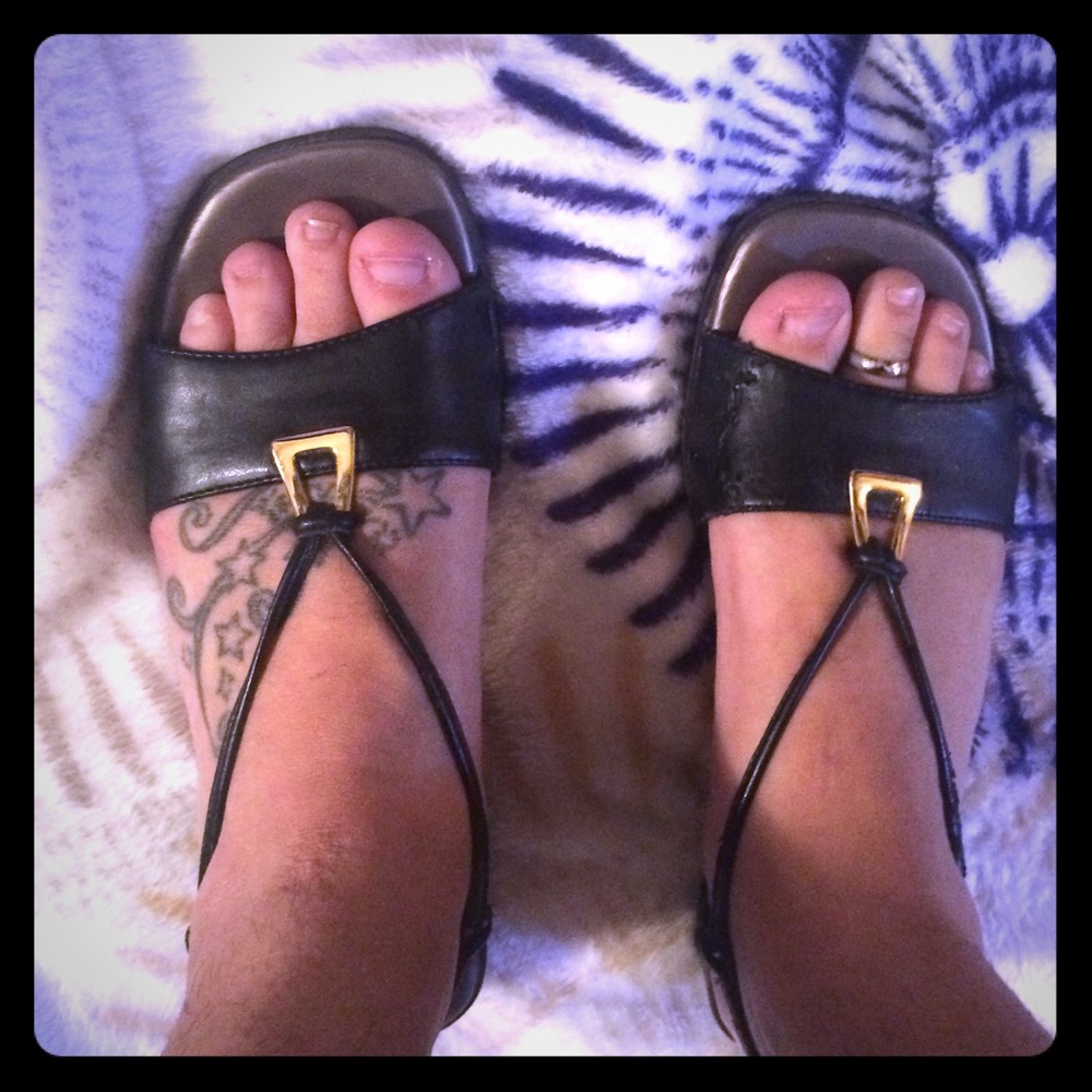 Vintage Black strapy sandals