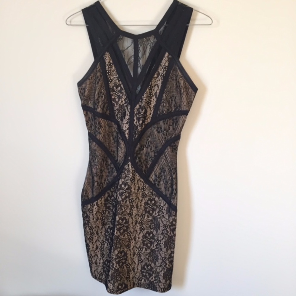 Black Lace Bodycon Dress