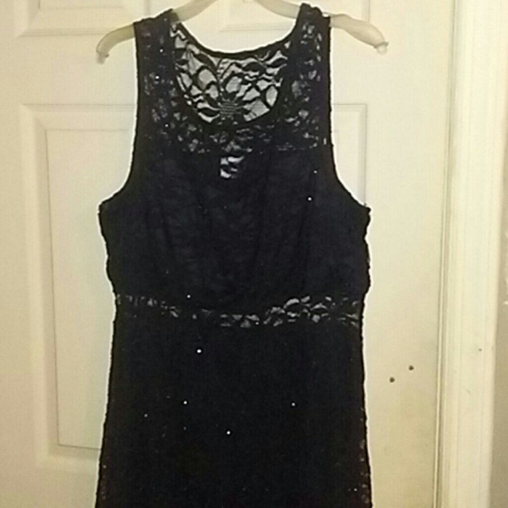 Black Glitter Dress