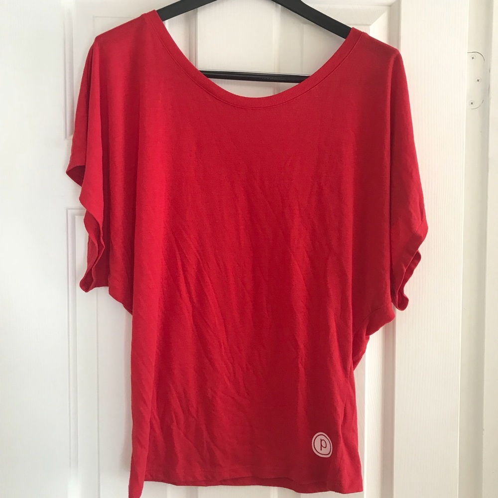 Red Pure Barre top.