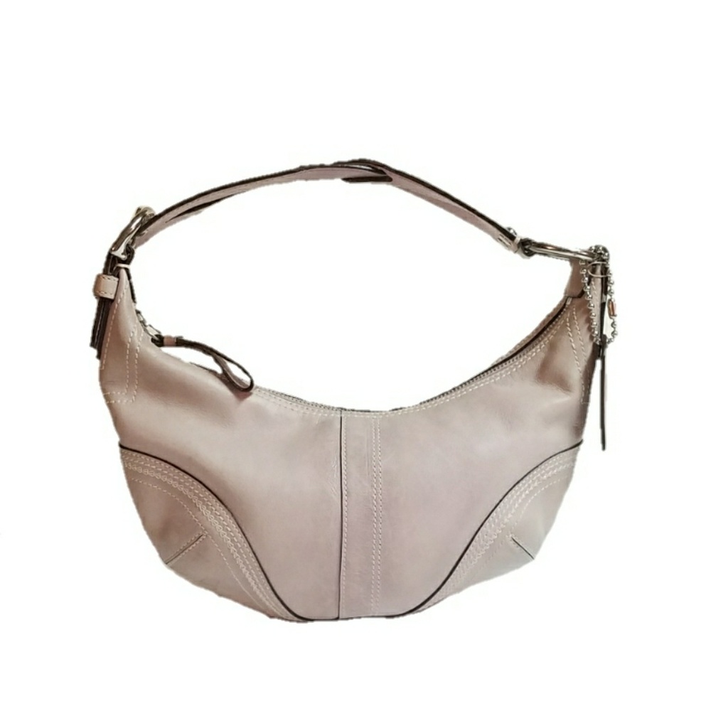 COACH blush pink hobo shoulder leather bag