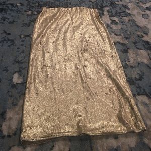 Gold Topshop Pencil Skirt, sz 2